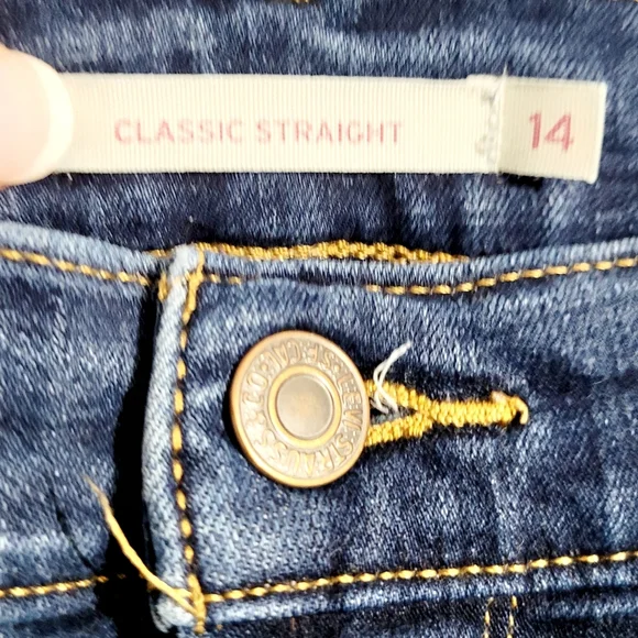 Levi’s Classic Straight Jeans Women’s Size 14 Medium Wash Stretch Denim - Picture 11 of 13